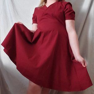 Vintage 1950's style Red A-line Dress